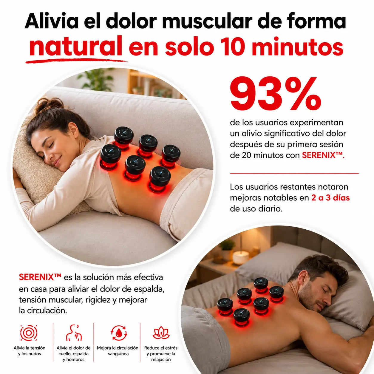 Masajeador de terapia de ventosas inteligentes SERENIX™