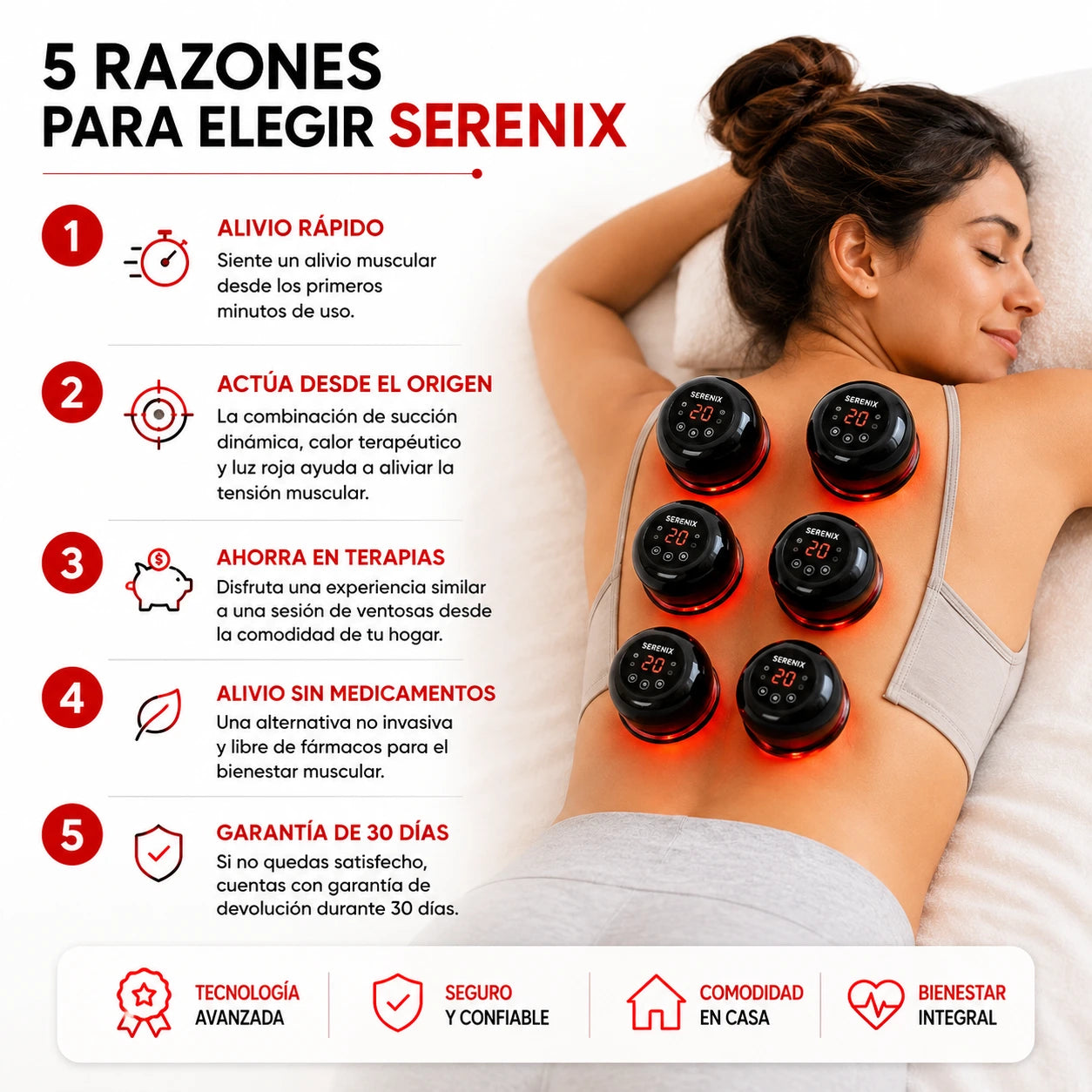 Masajeador de terapia de ventosas inteligentes SERENIX™