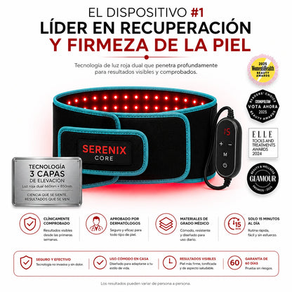 Serenix Core™ | Cinturón de luz roja con tecnología de elevación de 3 capas™