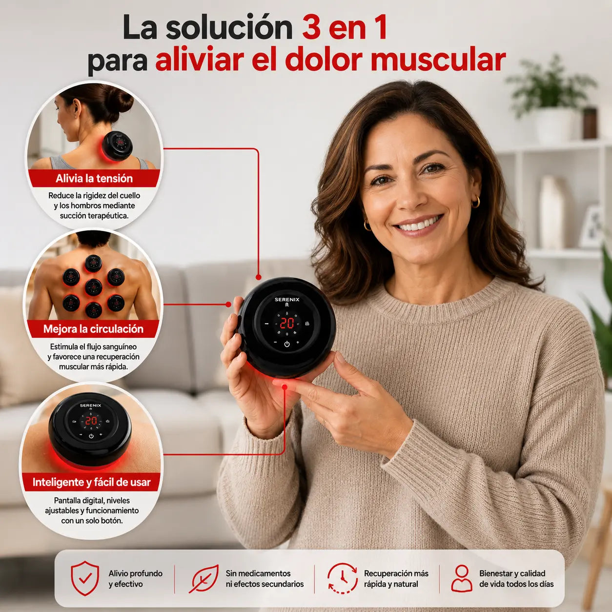 Masajeador de terapia de ventosas inteligentes SERENIX™